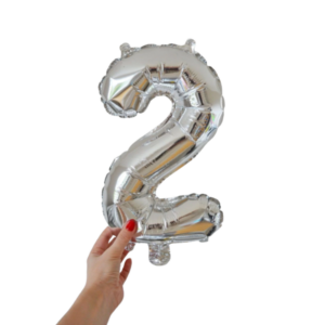 Globo Numero Plateado